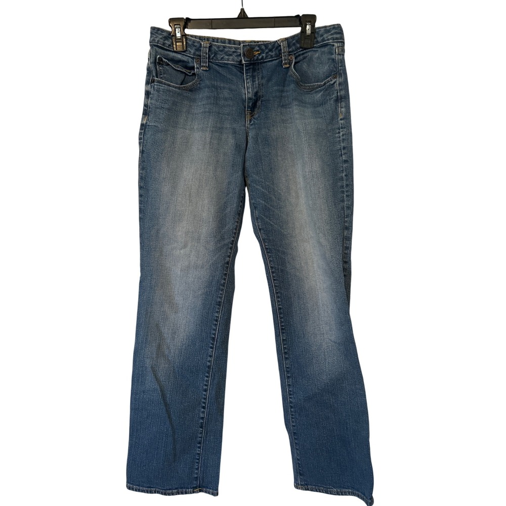 Gap Women Curvy Straight Jeans Medium Wash Denim Pants Size‎ 12 31 Waist trublue